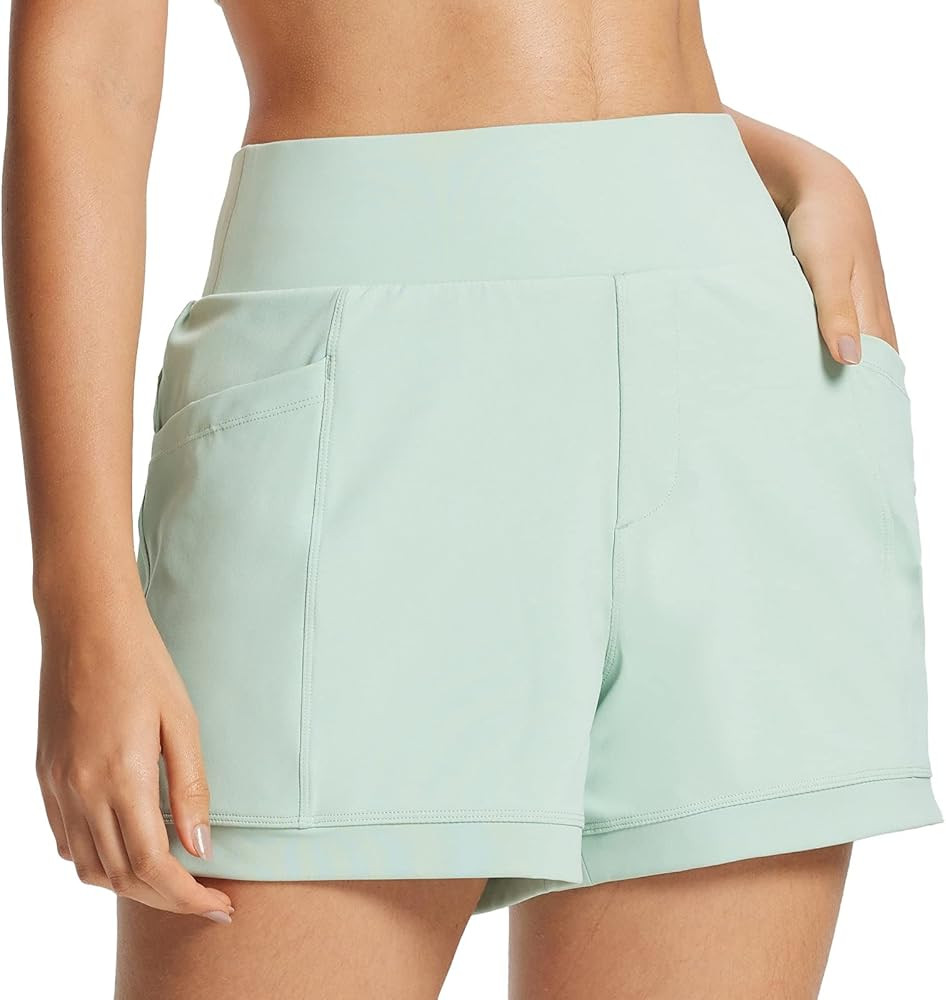 BALEAF Women's Hiking Athletic Shorts Quick Dry A Line High Waisted Casual Yoga Active Workout Ru... | Amazon (US)