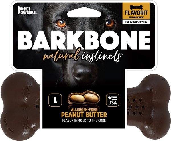 Pet Qwerks Barkbone Peanut Butter Flavor Tough Dog Chew Toy | Chewy.com