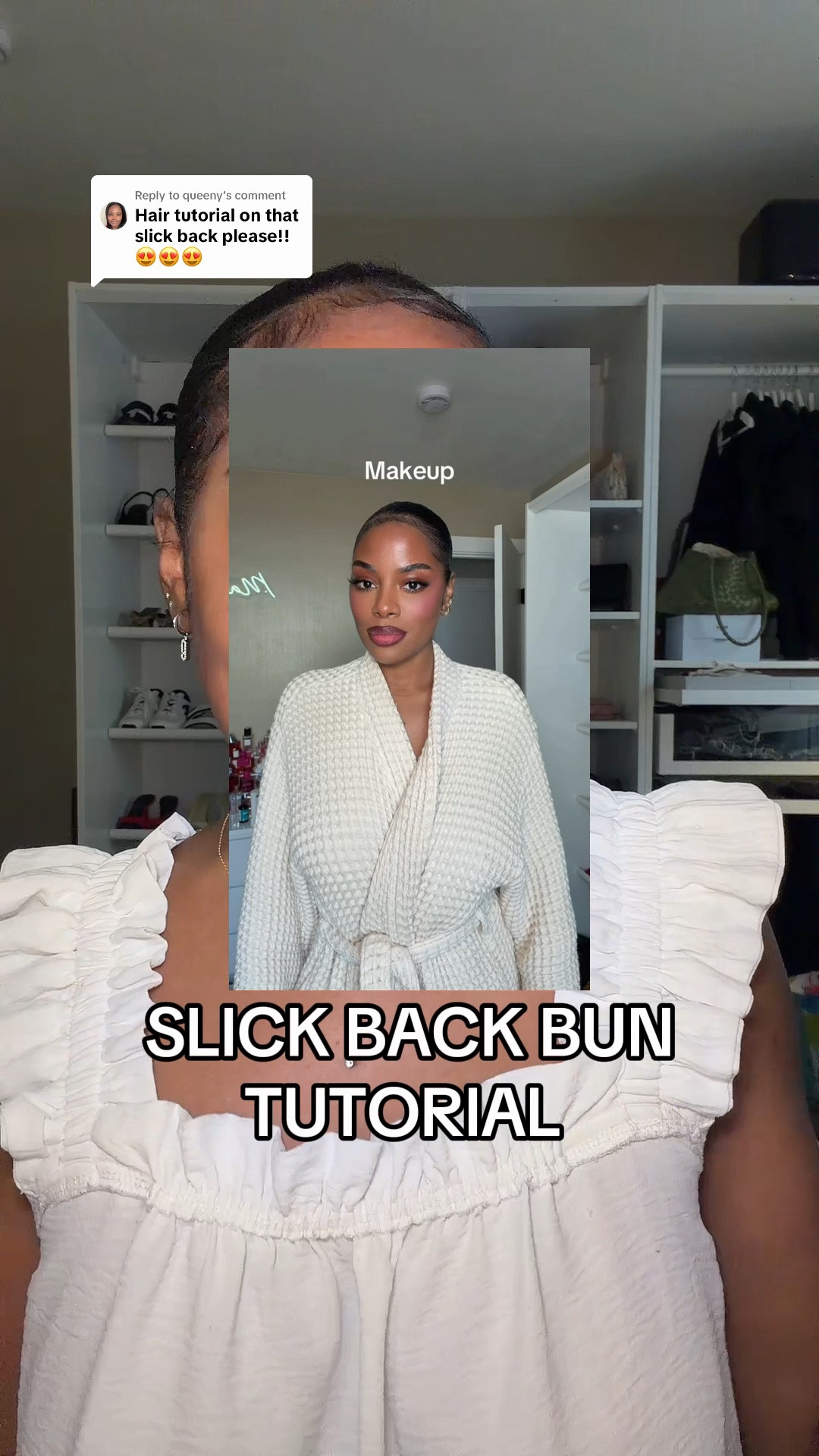Slick back tutorial 🩵🩵 #hairtutorial

#LTKgrwm #LTKmorningroutine #LTKPlusSize