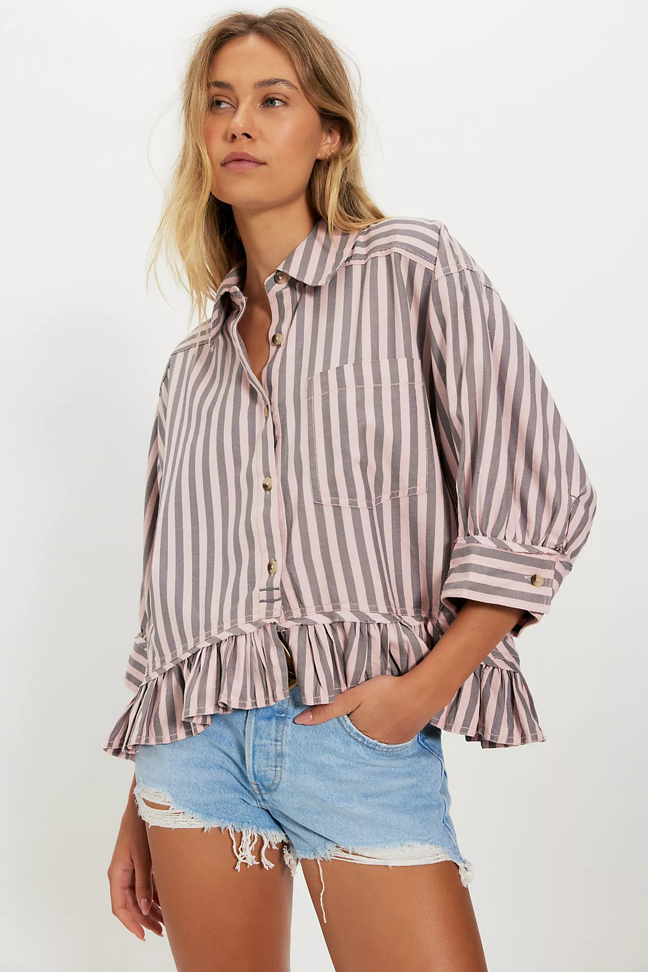 We The Free Bailey Stripe Shirt | Free People (Global - UK&FR Excluded)