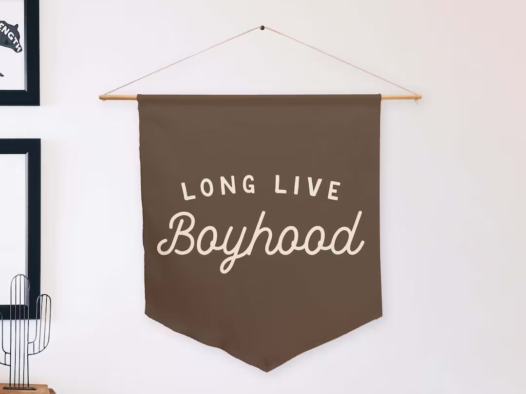 Long Live Boyhood Pennant Style Banner | Pennant Flag Wall Art Banner, Kids Room Decor, Nursery o... | Etsy (US)