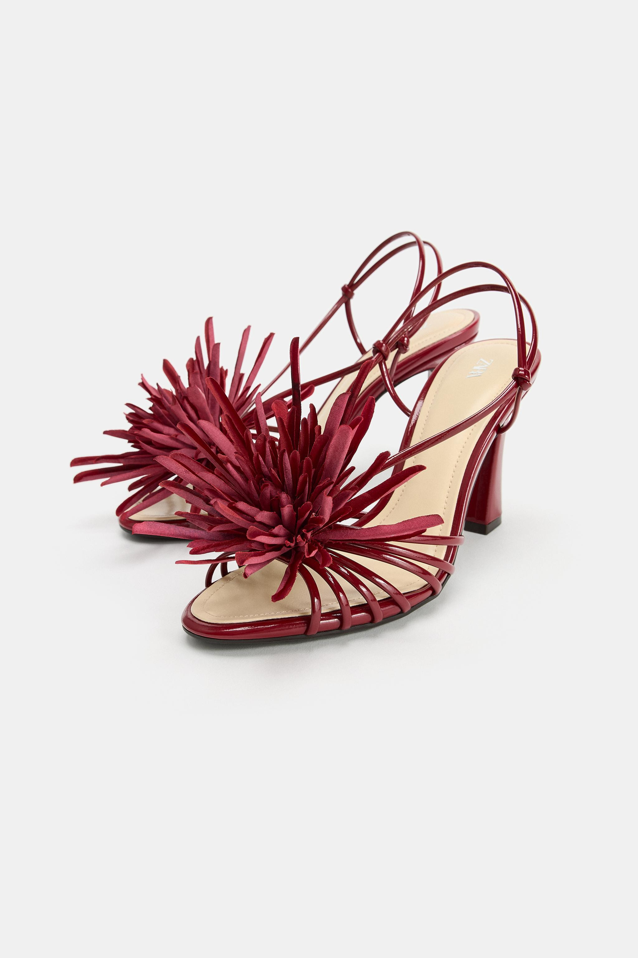FLOWER HEELED SANDALS | Zara US