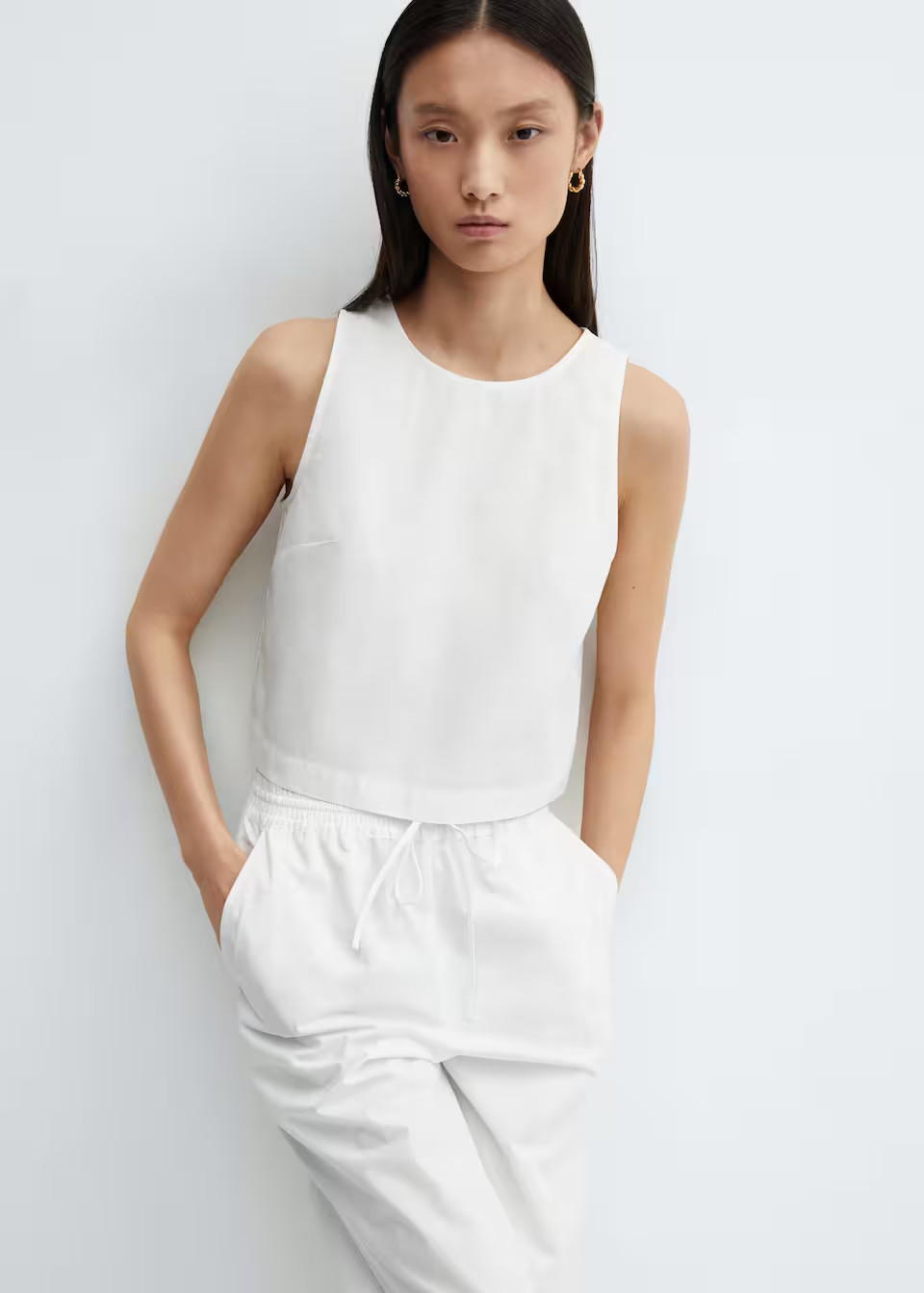 Cotton crop top -  Women | Mango United Kingdom | MANGO (UK)
