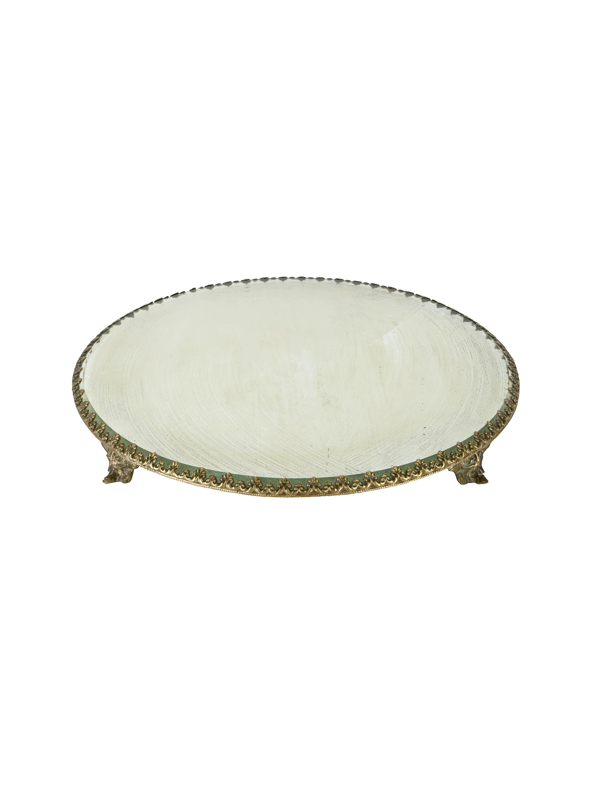 Vintage 19th Century Silver Plated Plateau Mirror Tray | Weston Table