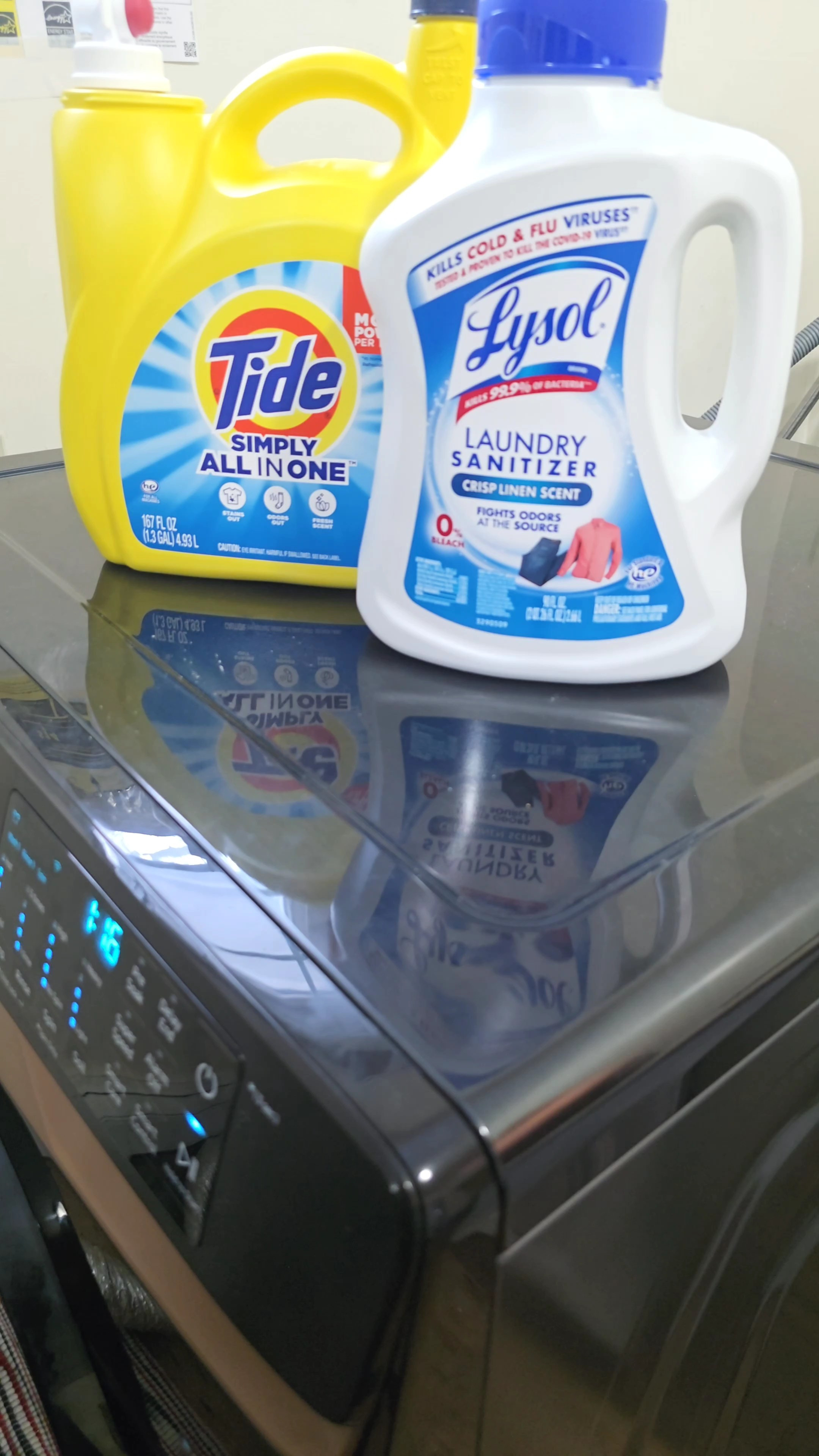 I use Lysol Laundry Sanitizer for peace of mind.This cold has been the worst I've ever experienced, and with my husband having the flu, we needed to do everything we could to prevent our son from also getting sick.I used this Lysol Laundry Sanitizer for every load of laundry I've done in the past two weeks... so much laundry, I had to buy a second bottle! 

#LTKHome #LTKU #LTKdayinmylife