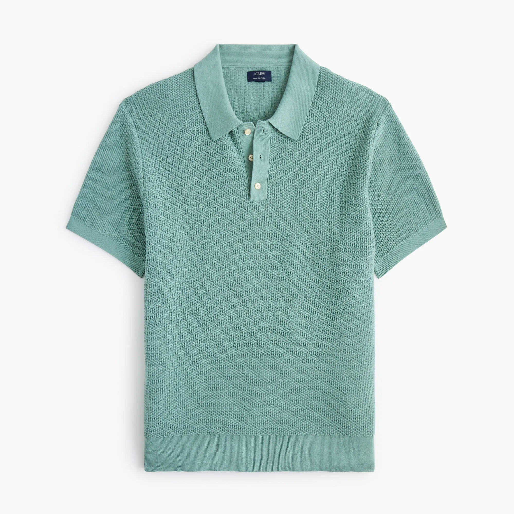 Textured cotton sweater-polo | J.Crew Factory
