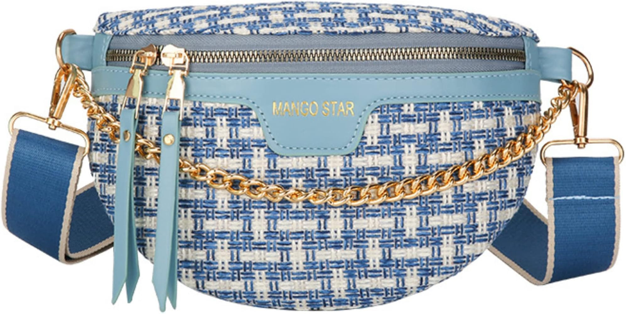 Small Crossbody Shoulder Bags for Women Fanny Packs Belt Chest Bag Knitting Crochet Waist Pouch L... | Amazon (US)