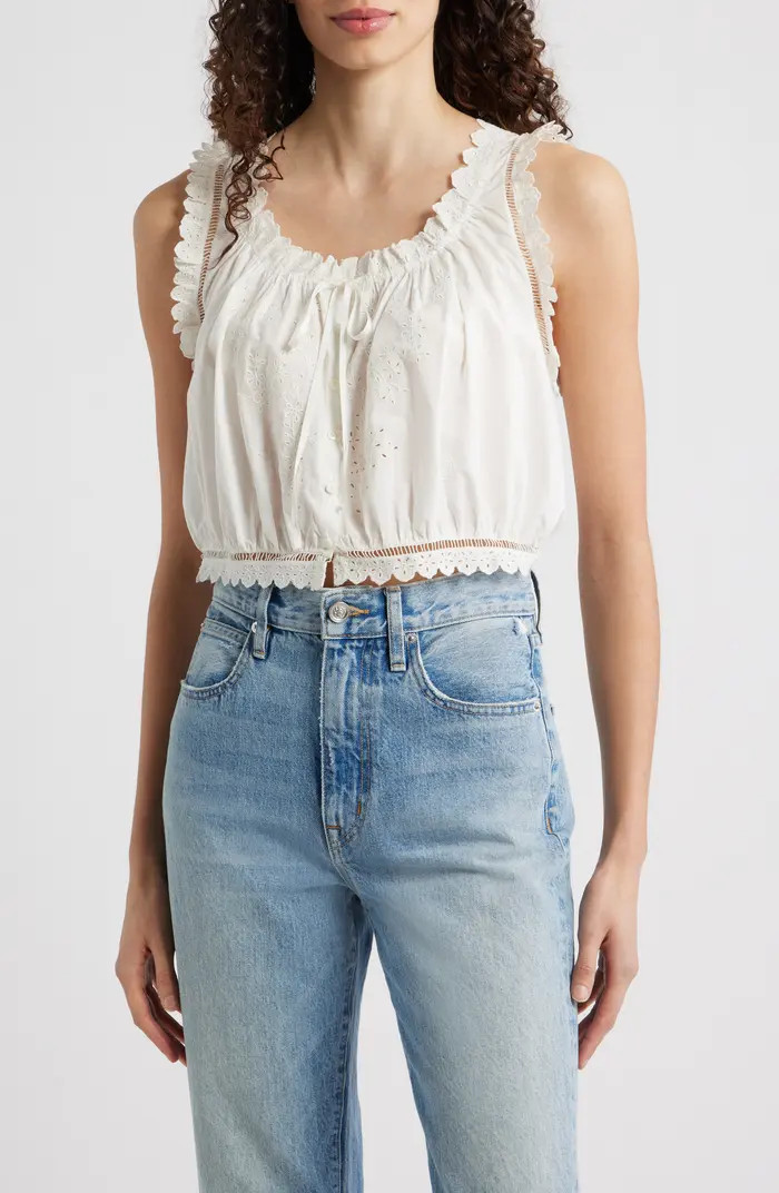 DÔEN Traveler Embroidered Crop Top | Nordstrom | Nordstrom