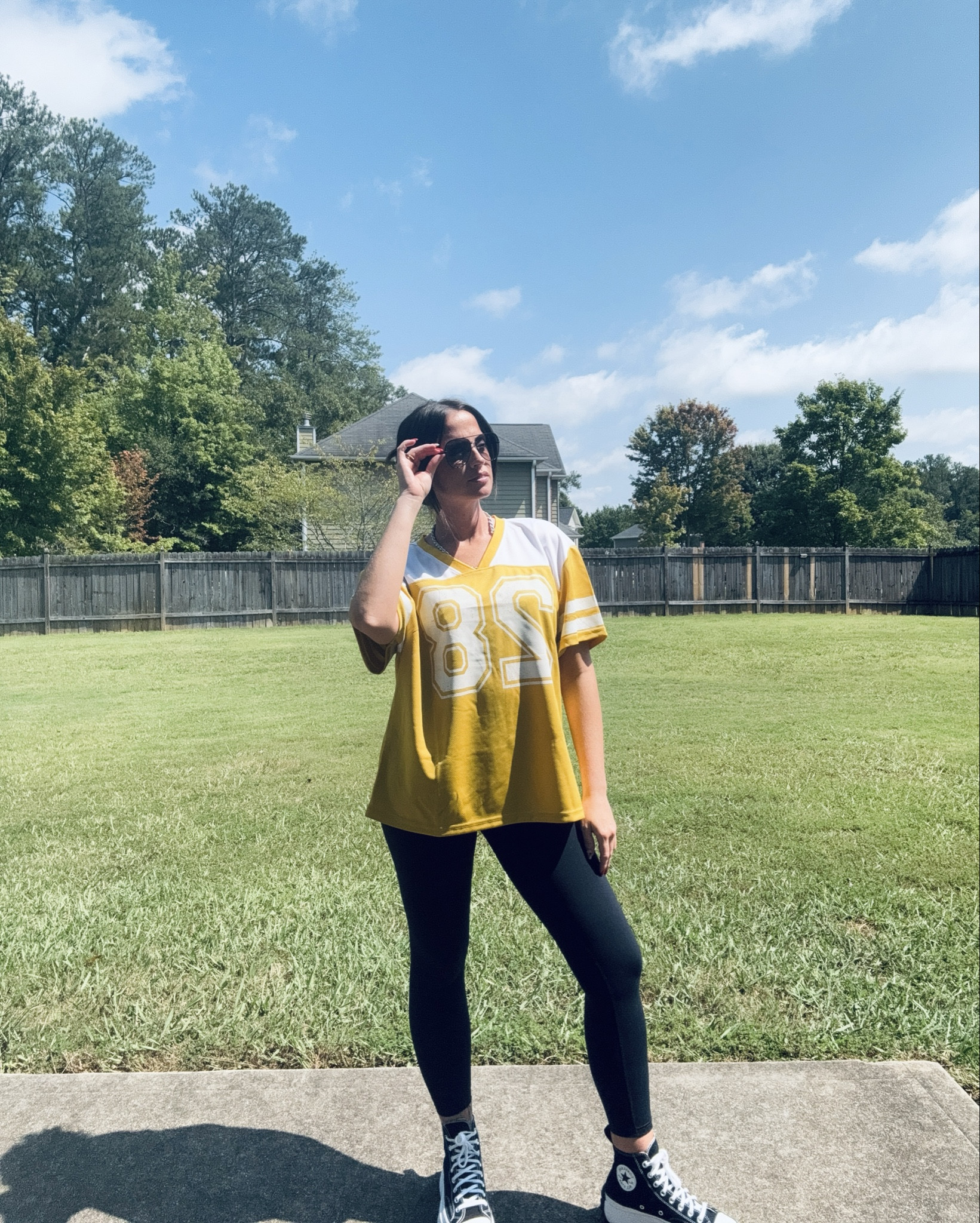 Very cutesy, very demure outfit of the day. #OOTD #outfitideas #outfitinspo #2Todayfinds 

TJMaxx Finds / Amazon Finds / Kendra Scott / Converse / 2Today / 

#LTKBacktoSchool #LTKSeasonal #LTKStyleTip