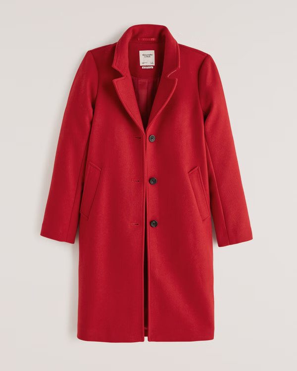 Women's Wool-Blend Dad Coat | Women's Coats & Jackets | Abercrombie.com | Abercrombie & Fitch (US)
