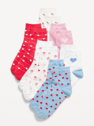 Novelty Quarter Crew Socks 6-Pack for Women | Old Navy (US)