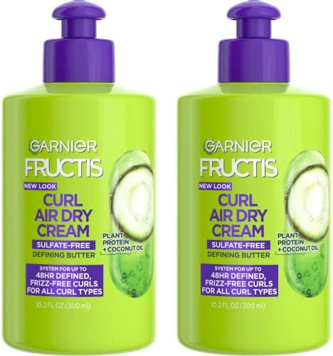 Garnier Hair Care Fructis Curl Nourish Butter Cream Leave-In Conditioner, 10.2 Ounce (Pack of 2) | Amazon (US)