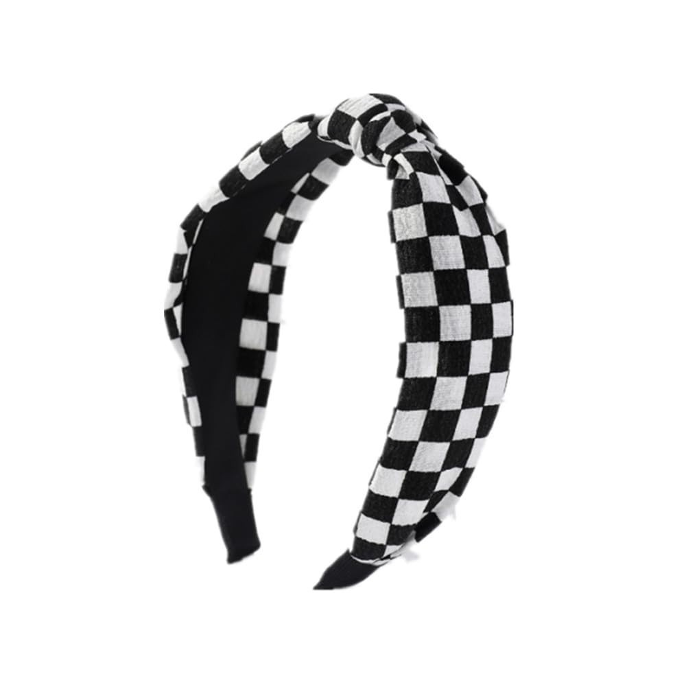 Headbands for Women Checkered Headband Knotted Head Bands Women Non Slip Top Knot Headband,Cross ... | Amazon (US)