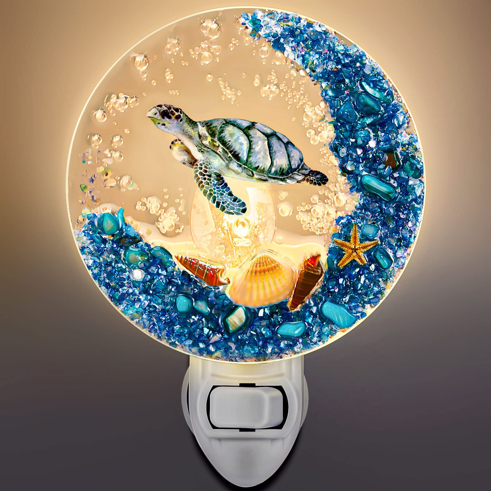 Hortsun Plug in Seashell Night Light Ocean Sea Animal Decorative Night Light Plug in Beach Lamps ... | Amazon (US)