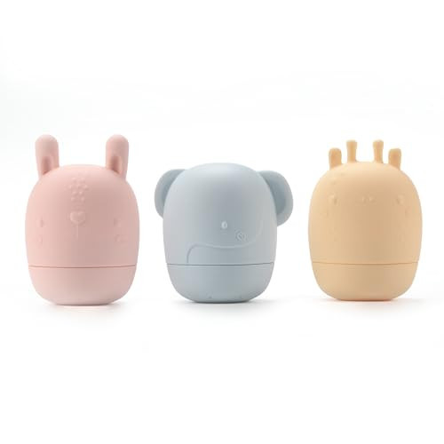 Loulou Lollipop Silicone Squirt and Play Easy Clean Bath Toys - Pastel | Amazon (US)