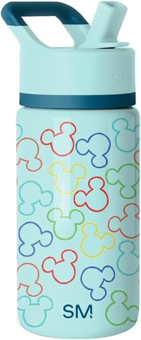Simple Modern Kids Summit Water Bottle with Straw Lid | Disney Mickey Mouse 14oz Stainless Steel ... | Amazon (US)