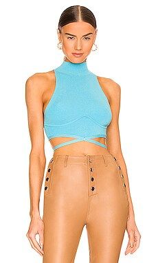 Camila Coelho Adona Top in Turquoise Blue from Revolve.com | Revolve Clothing (Global)