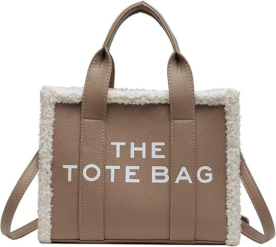 NEGBIU Tote Bag for Women, PU Leather Tote Bag with Lamb Wool, Crossbody Handbag for Travel/Work... | Amazon (US)