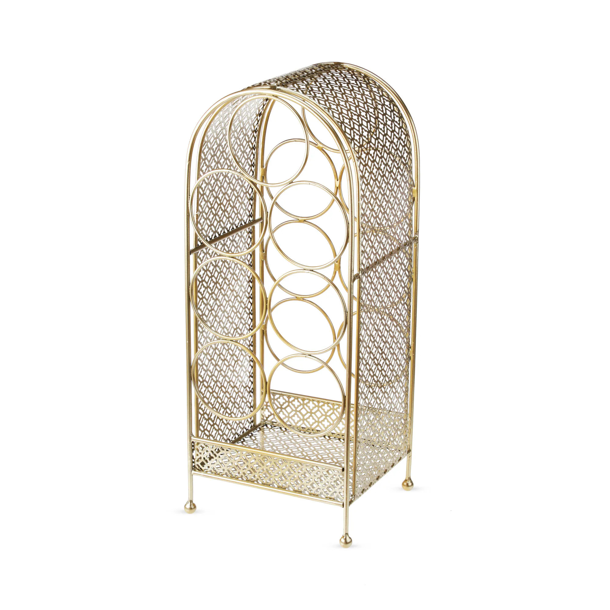 Twine Trellis 7-Bottle Wine Rack one_size in Gold | 10250 | Lowe's