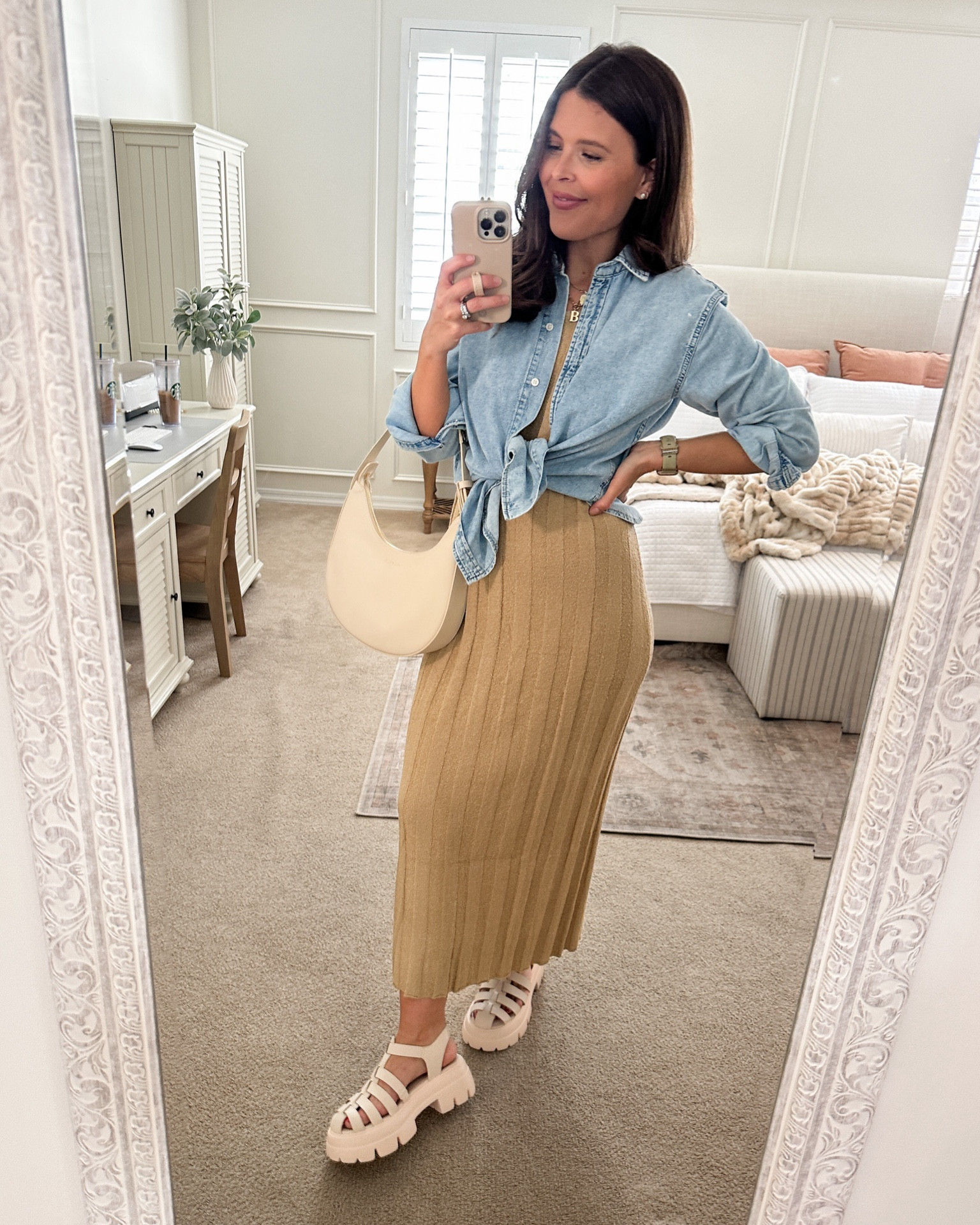 Amazon maxi dress styled with oversize denim shirt and chunky platform sandals 

#LTKfindsunder50 #LTKshoecrush #LTKfindsunder100