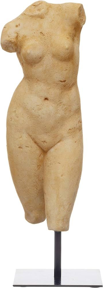 Creative Co-Op Resin Female Body Figure on Metal Stand, Plaster Finish Home Décor, Natural | Amazon (US)