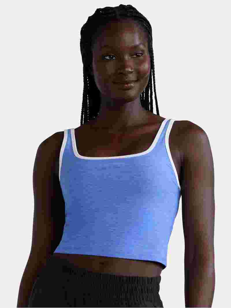 Athletic Works Women's and Women's Plus ButterCore Tipped Tank Bra, Sizes XS-4X | Walmart (US)