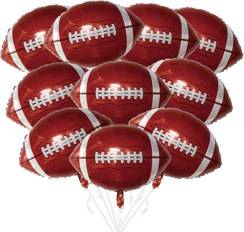 Tellpet Football Balloons For Football Themed Birthday Party Decorations, 18 Inch Foil Balloons F... | Amazon (US)