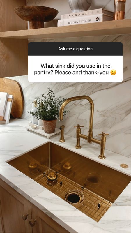 Gold sink in our pantry 