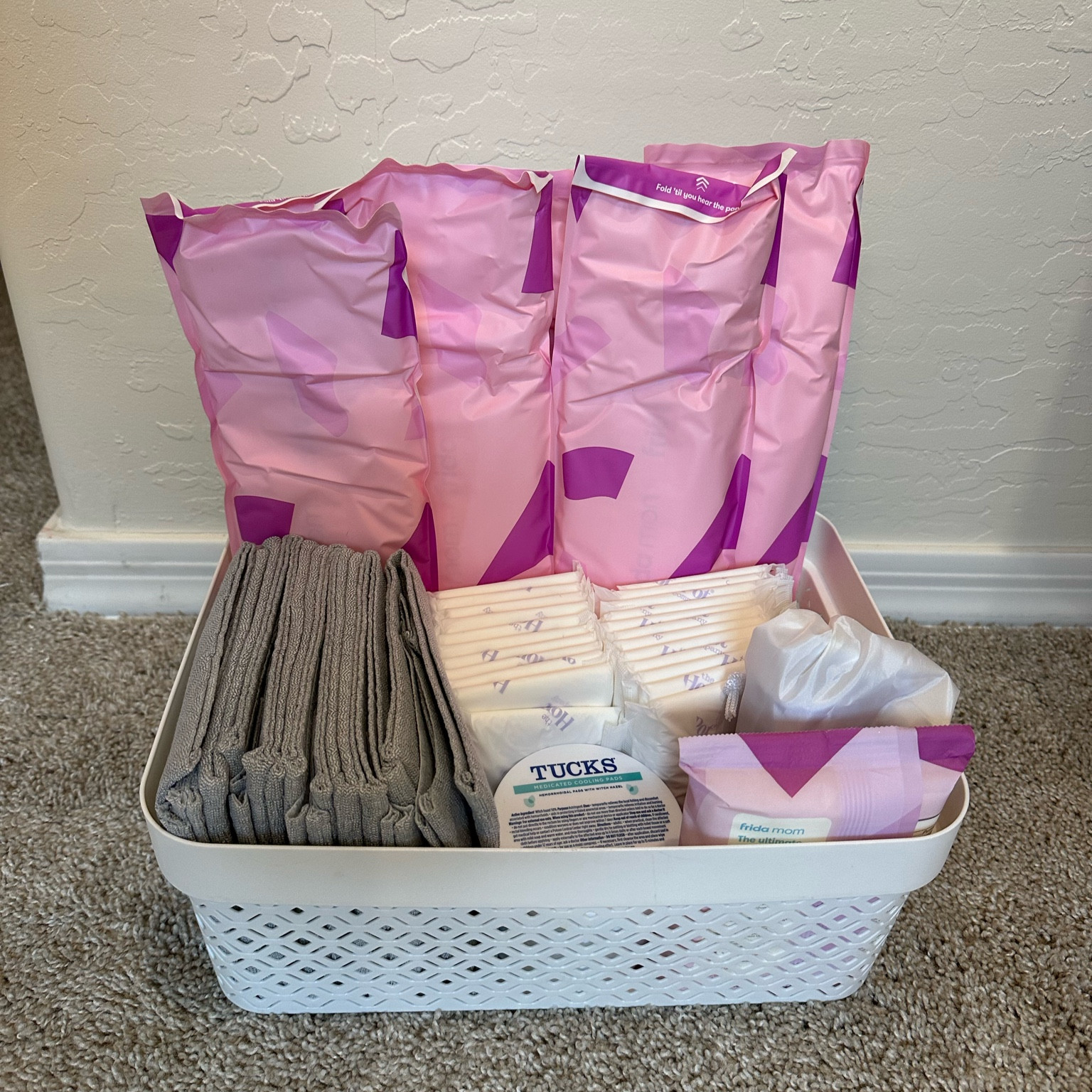 Postpartum basket ready to go! #postpartum #postpartumrecovery 

#LTKfamily #LTKbump #LTKkids
