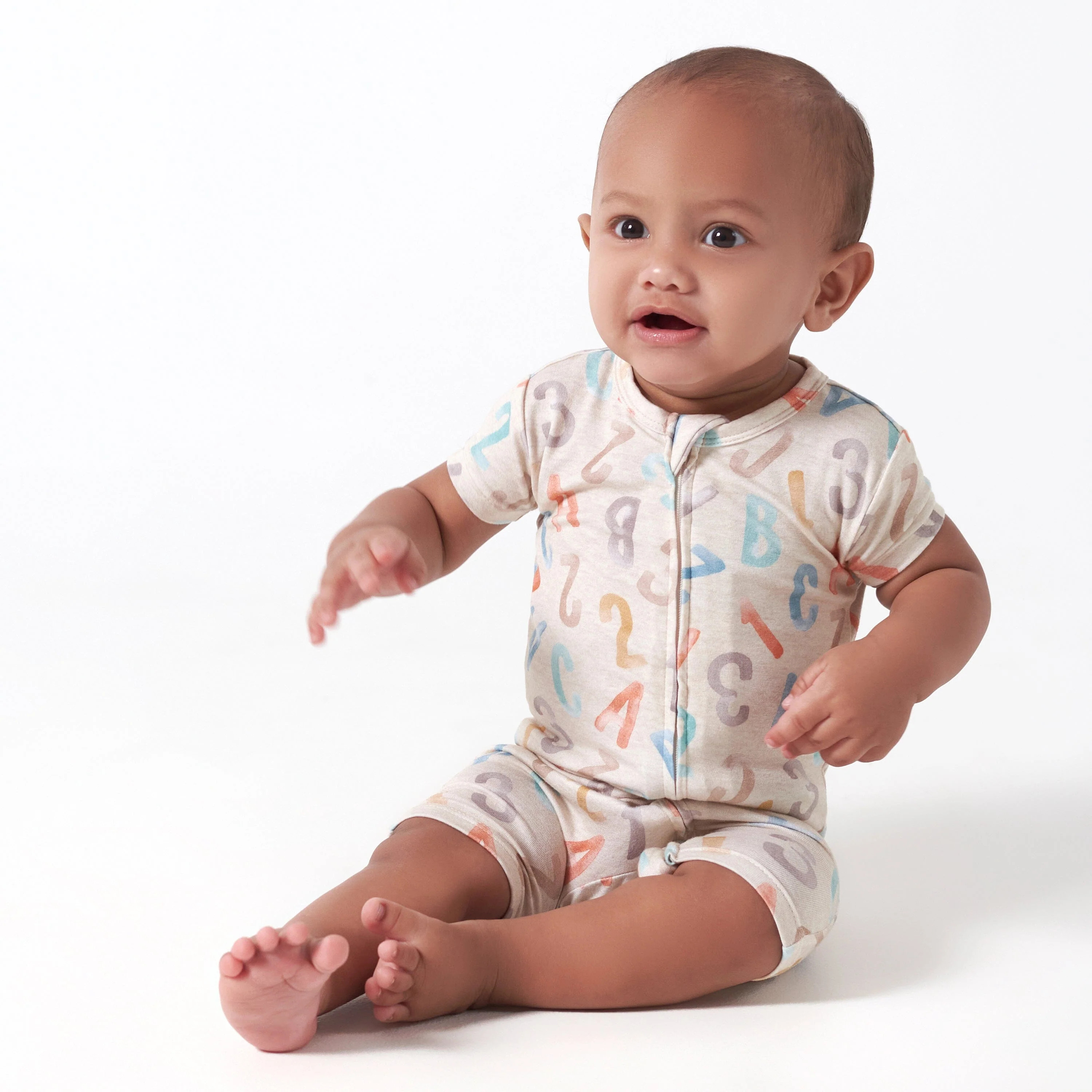 Baby Alphabet Soup Buttery Soft Viscose Made from Eucalyptus Snug Fit Romper | Gerber Childrenswear