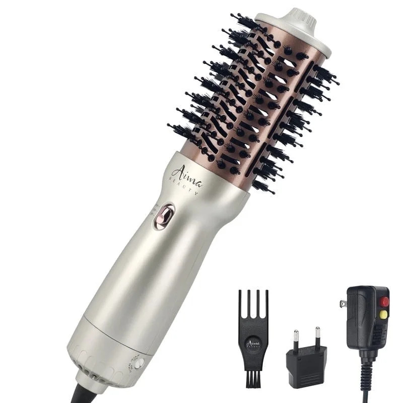 Dual Voltage Travel Hair Dryer Brush, Aima Beauty 4 in 1 Hot Air Comb for Hair Styling, 2.3 Inch ... | Walmart (US)