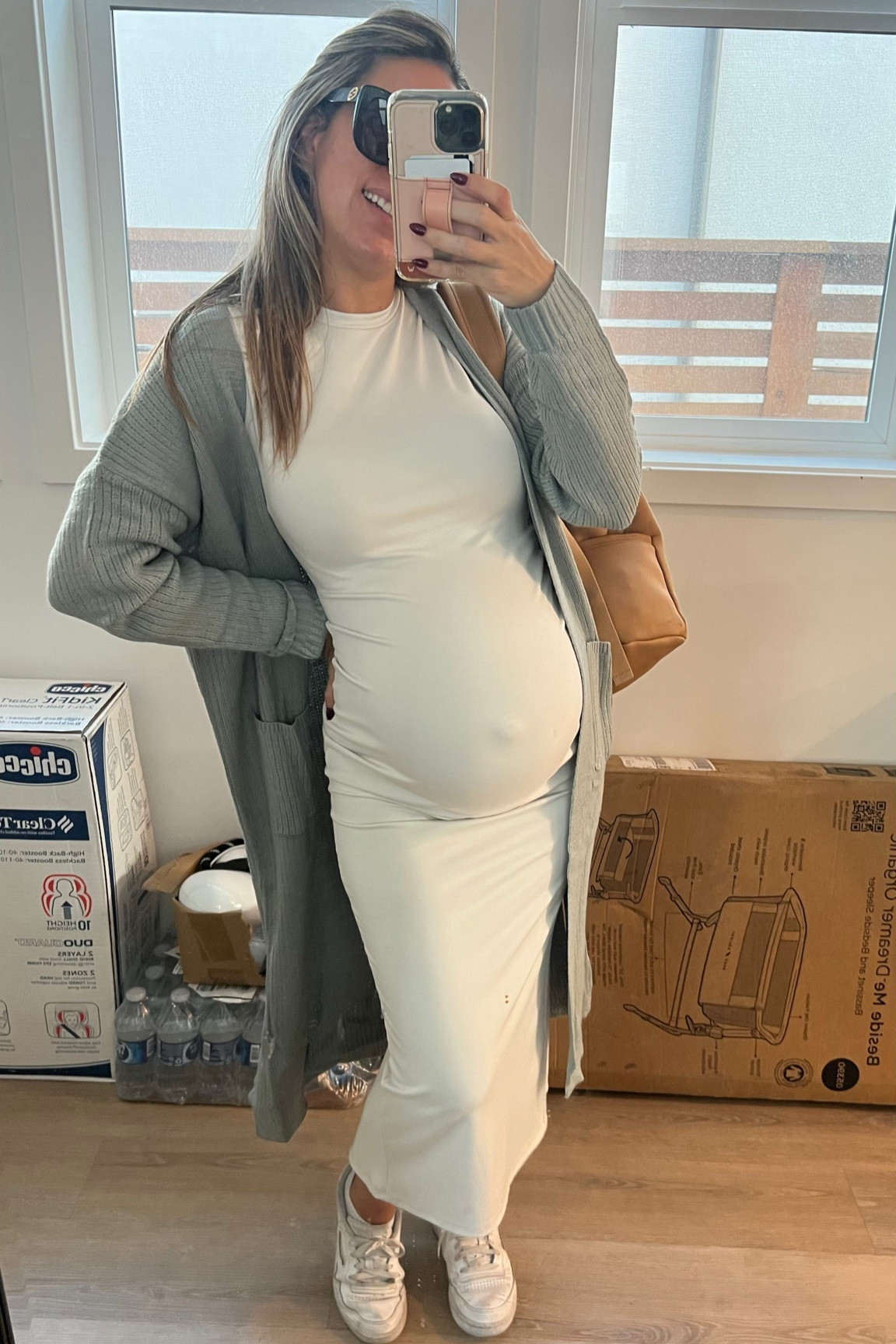 Maternity casual fall style comes in many colors I also have it in pink! And great fall cardigan sweater 👌🏼 

#LTKbump