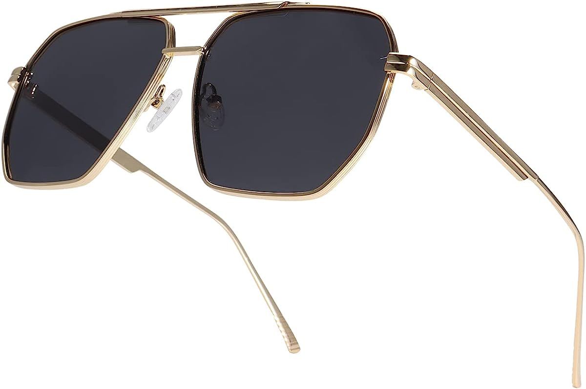 Dollger Oversized Square Sunglasses for Women Men Polarized Aviator Shades Retro Large Sun Glasse... | Amazon (US)