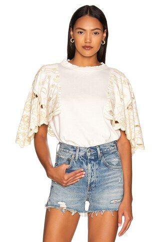 Free People Angel Tee in Ivory from Revolve.com | Revolve Clothing (Global)