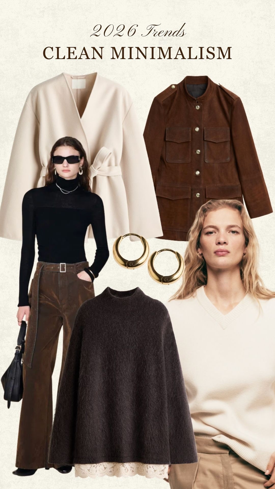 Clean Minimalism trend for 2026. Brown and neutral wardrobe for a clean and timeless aesthetic 🫶🏼

#LTKstyletip #LTKmodest #LTKuk