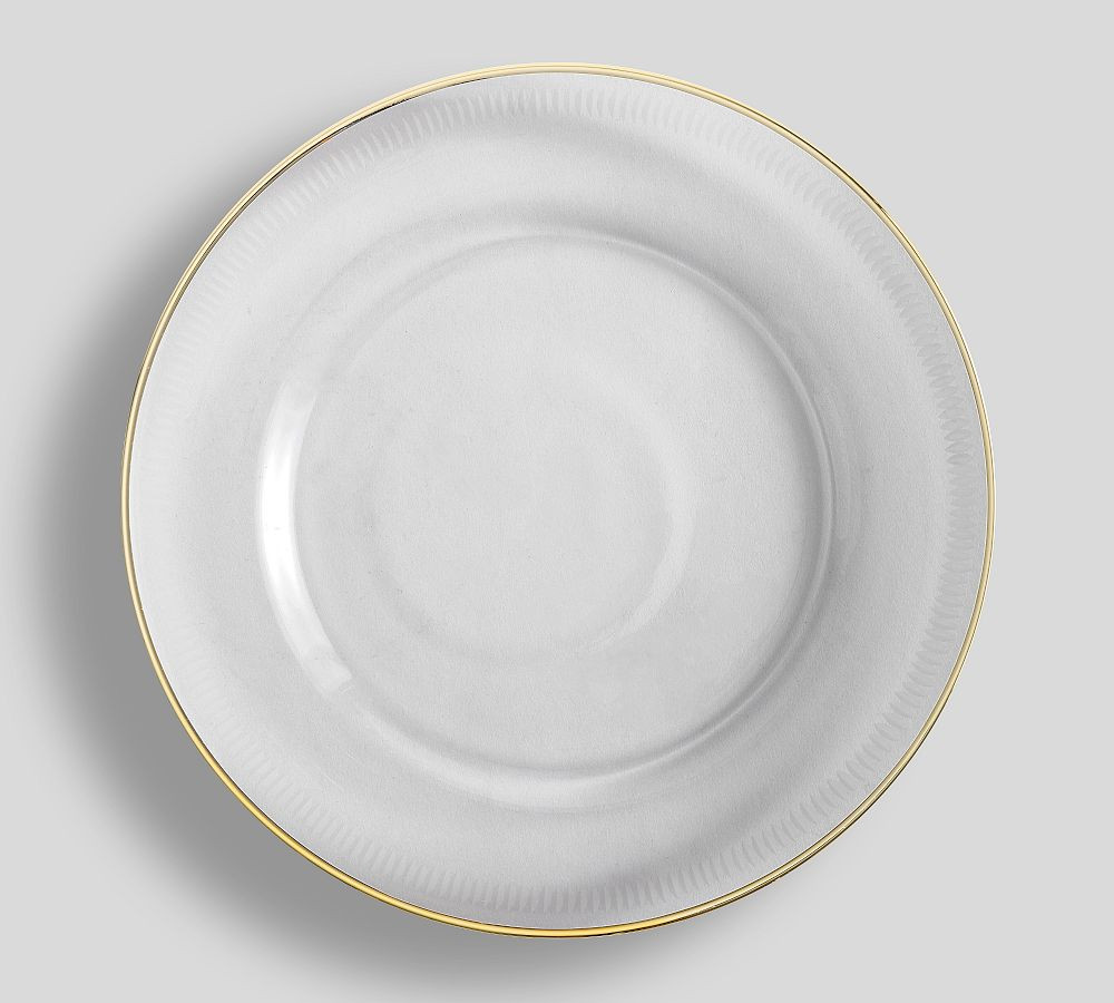 Etched Gold Rim Charger Plates | Pottery Barn (US)