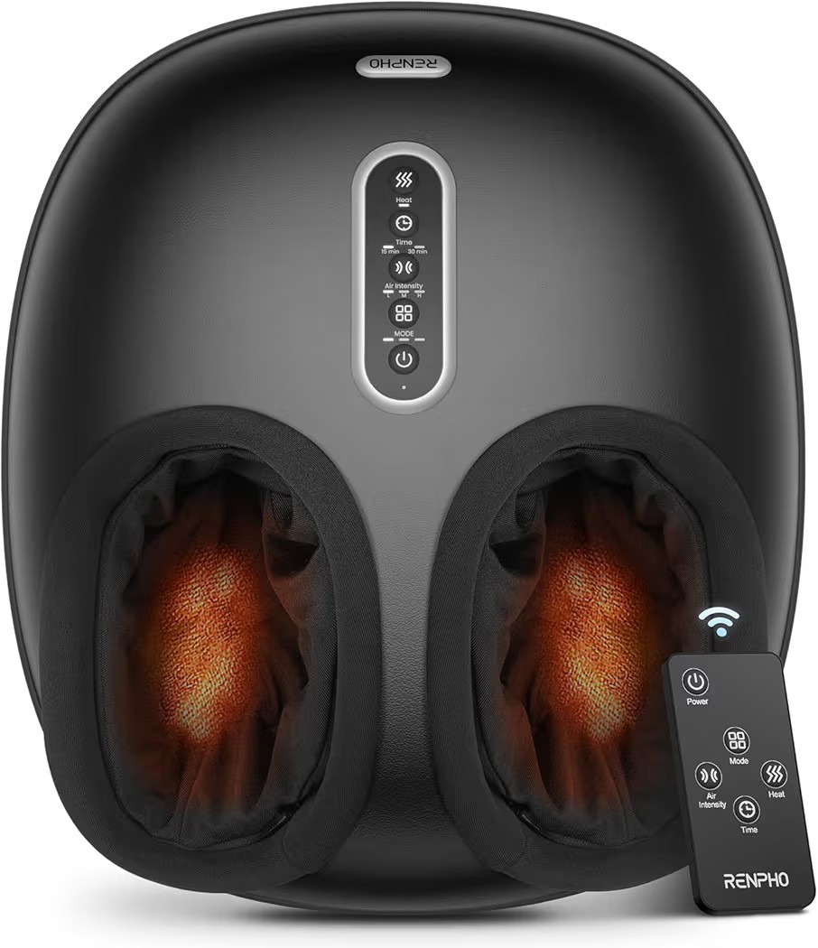 RENPHO Foot Massager with Heat [2025 Upgraded], Shiatsu Foot Massager for Plantar Fasciitis Relie... | Amazon (US)