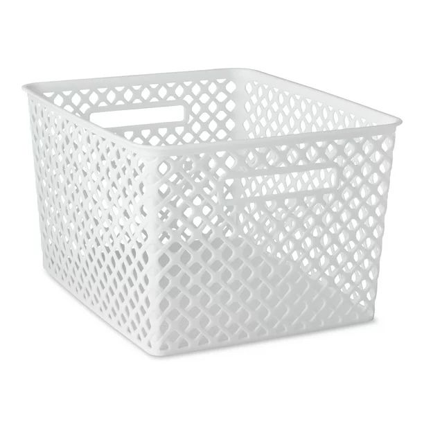 Mainstays Decorative Storage Basket, 15" x 12" | Walmart (US)