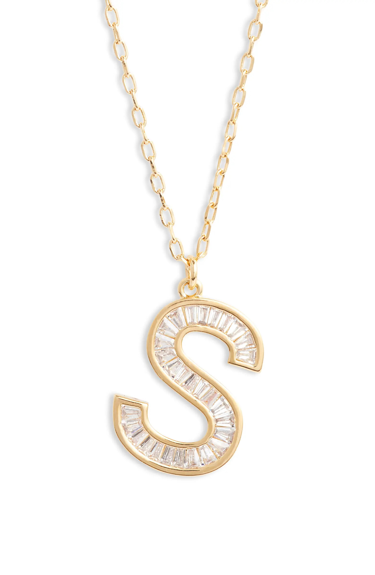 Nordstrom Cubic Zirconia Initial Pendant Necklace | Nordstrom | Nordstrom