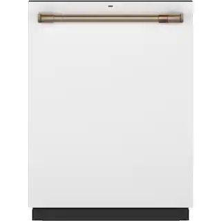 Cafe 24 in. Fingerprint Resistant Matte White Top Control Built-In Dishwasher w/Stainless Steel T... | The Home Depot