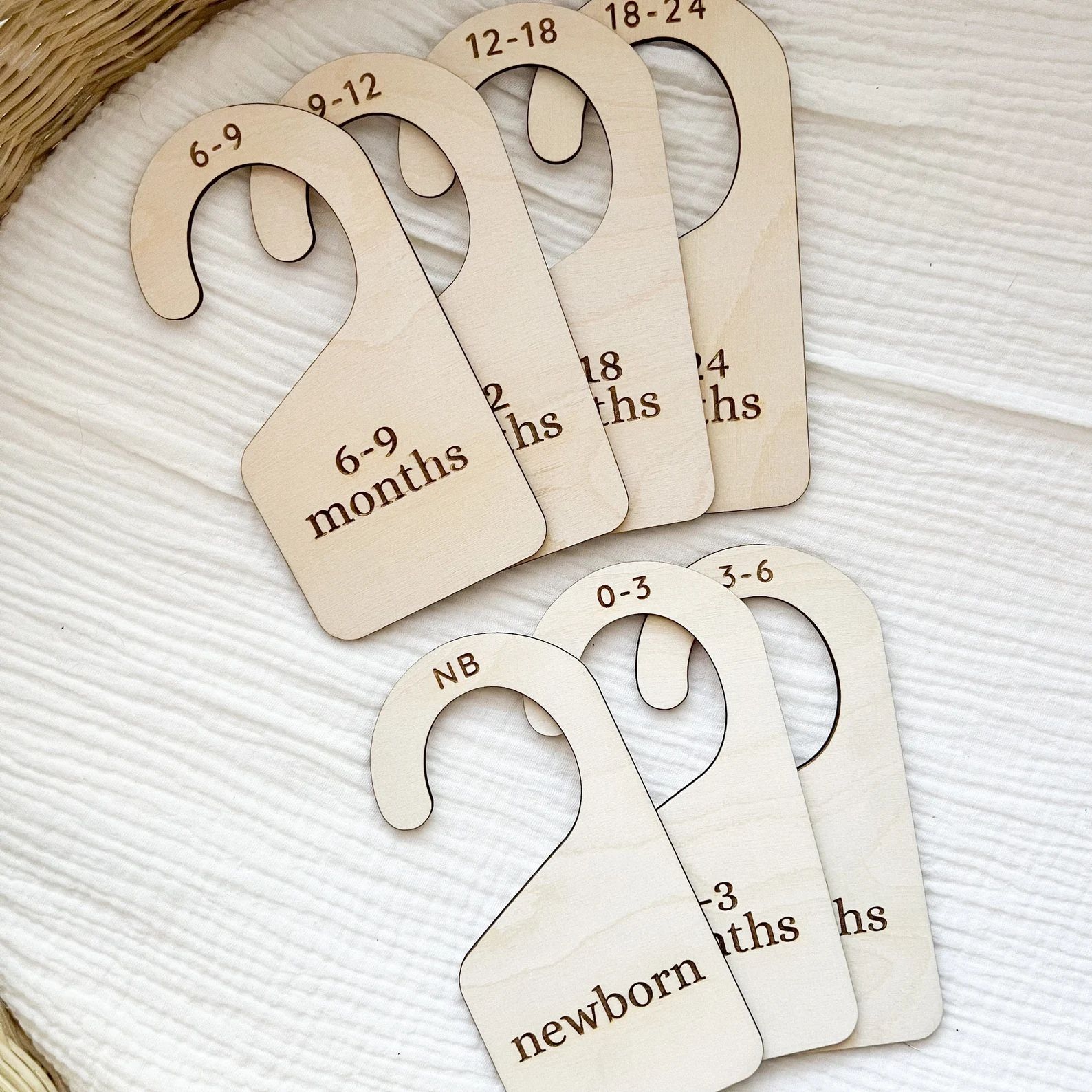 Baby Closet Dividers, Baby Shower Gift, Nursery, Neutral Nursery, Wooden Clothes Size Organizers,... | Etsy (US)