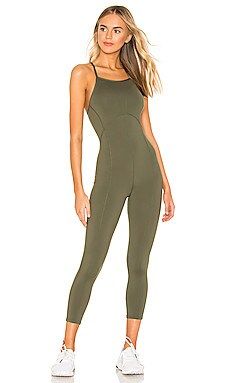 Free People X FP Movement Side To Side Performance Jumpsuit in Green from Revolve.com | Revolve Clothing (Global)