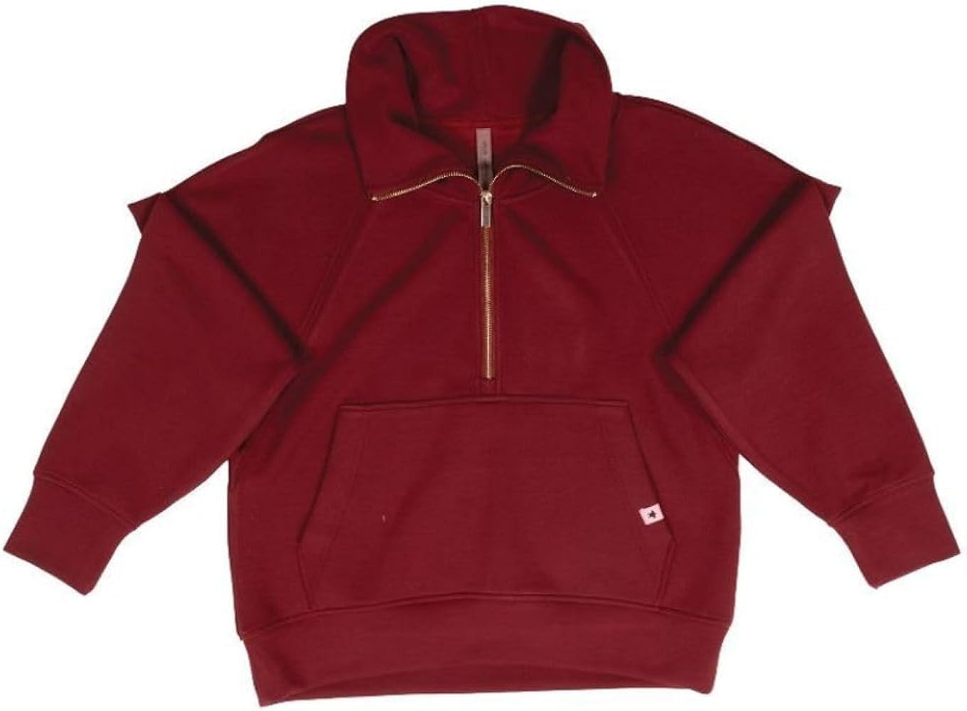 Simply Southern Half Zip Raglan Sweatshirt, Burgundy, Ladies, Size Small | Amazon (US)