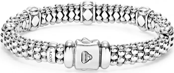 Fluted Station Caviar Rope Bracelet | Nordstrom