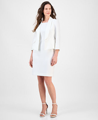 Le Suit Women's Shawl-Collar Jacket & Sleeveless Dress Suit Set, Regular & Petite  - Macy's | Macy's