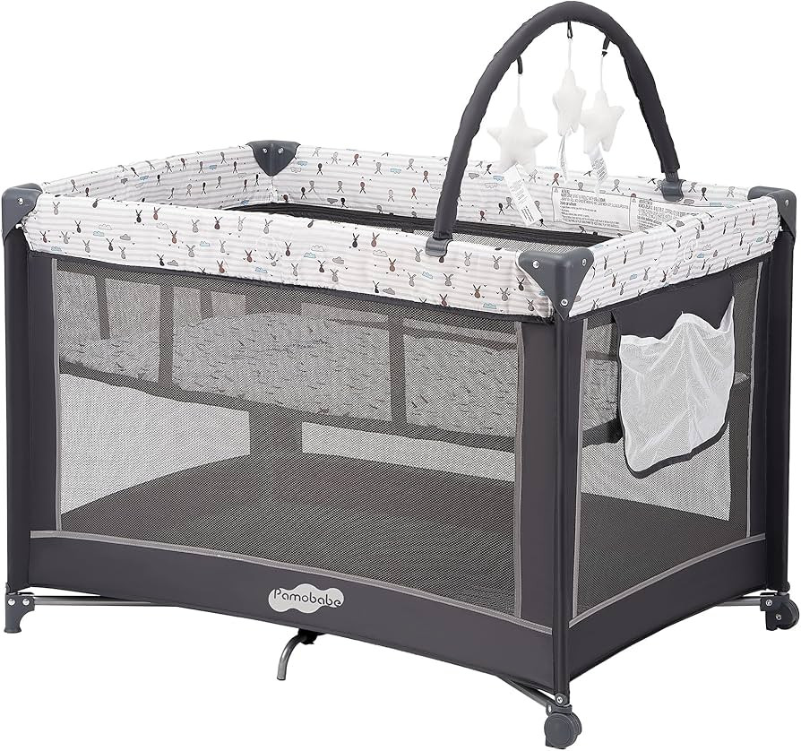 Pamo Babe Pack and Play with Bassinet, Portable Playard for Baby | Amazon (US)