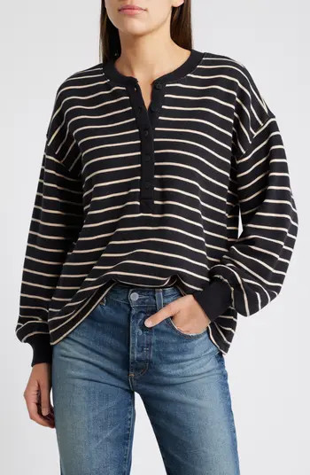Joan Stripe French Terry Top | Nordstrom