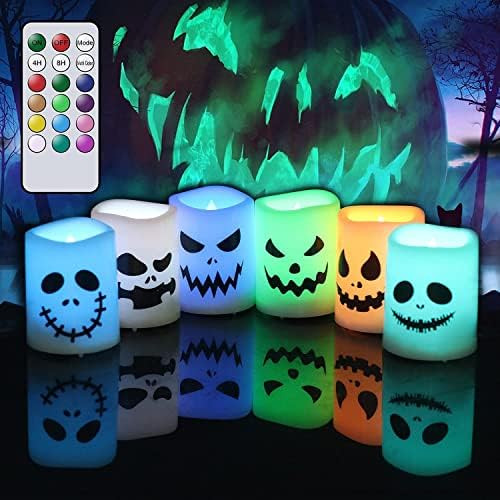 GenSwin Votive Candles Tealight Candles Color Changing 6 Pack | Amazon (US)
