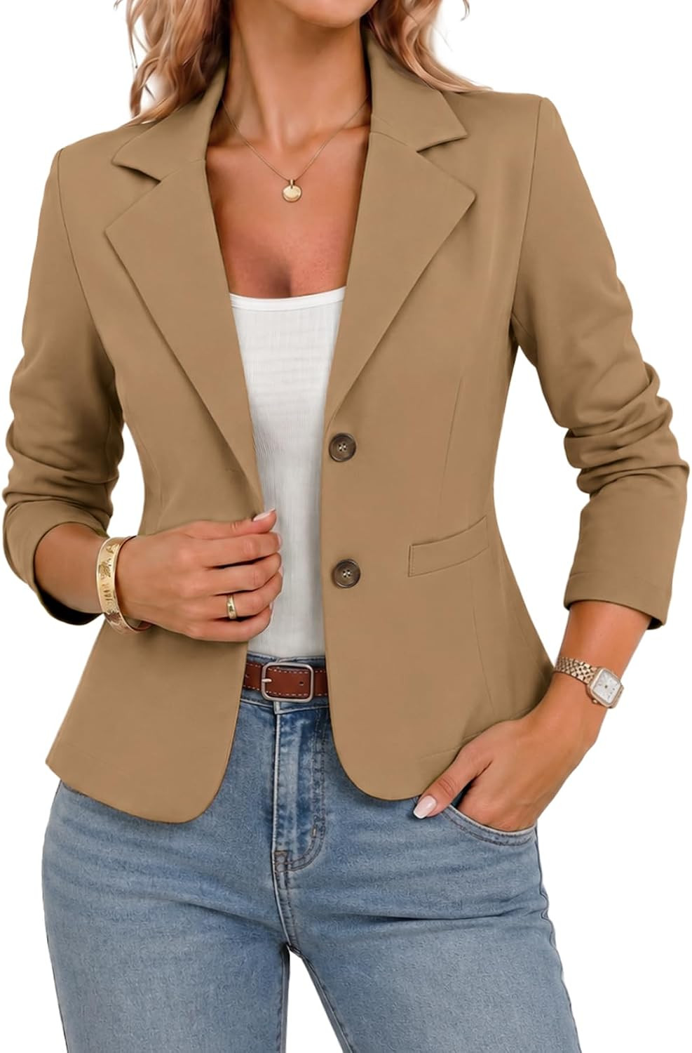 ELLEVEN Stretch Knit Blazers for Women Business Casual | Amazon (US)