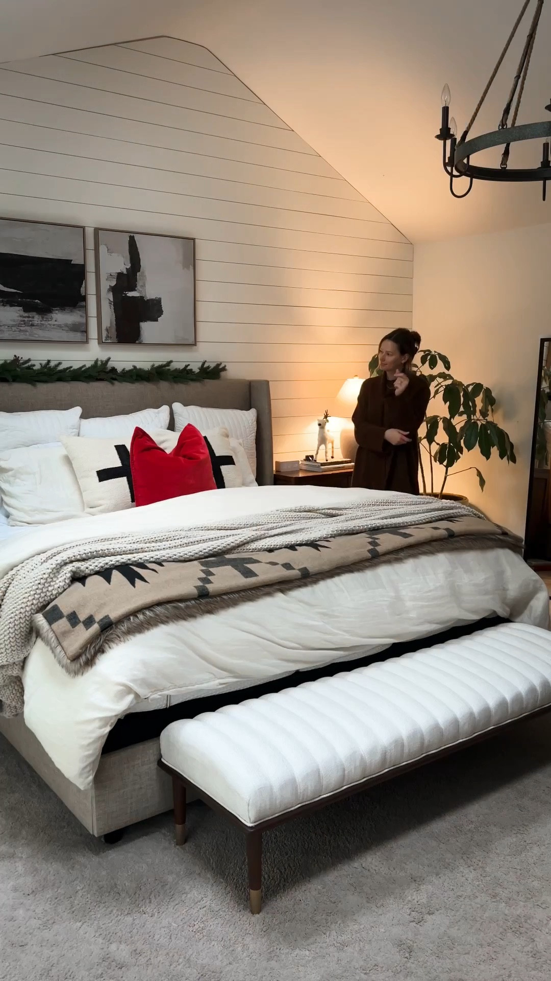 I love putting little touches of Christmas throughout the home, including in our bedroom! A garland on the headboard and a pop of red add a festive vibe to this space ❤️🎄

#LTKSeasonal #LTKHoliday #LTKHome